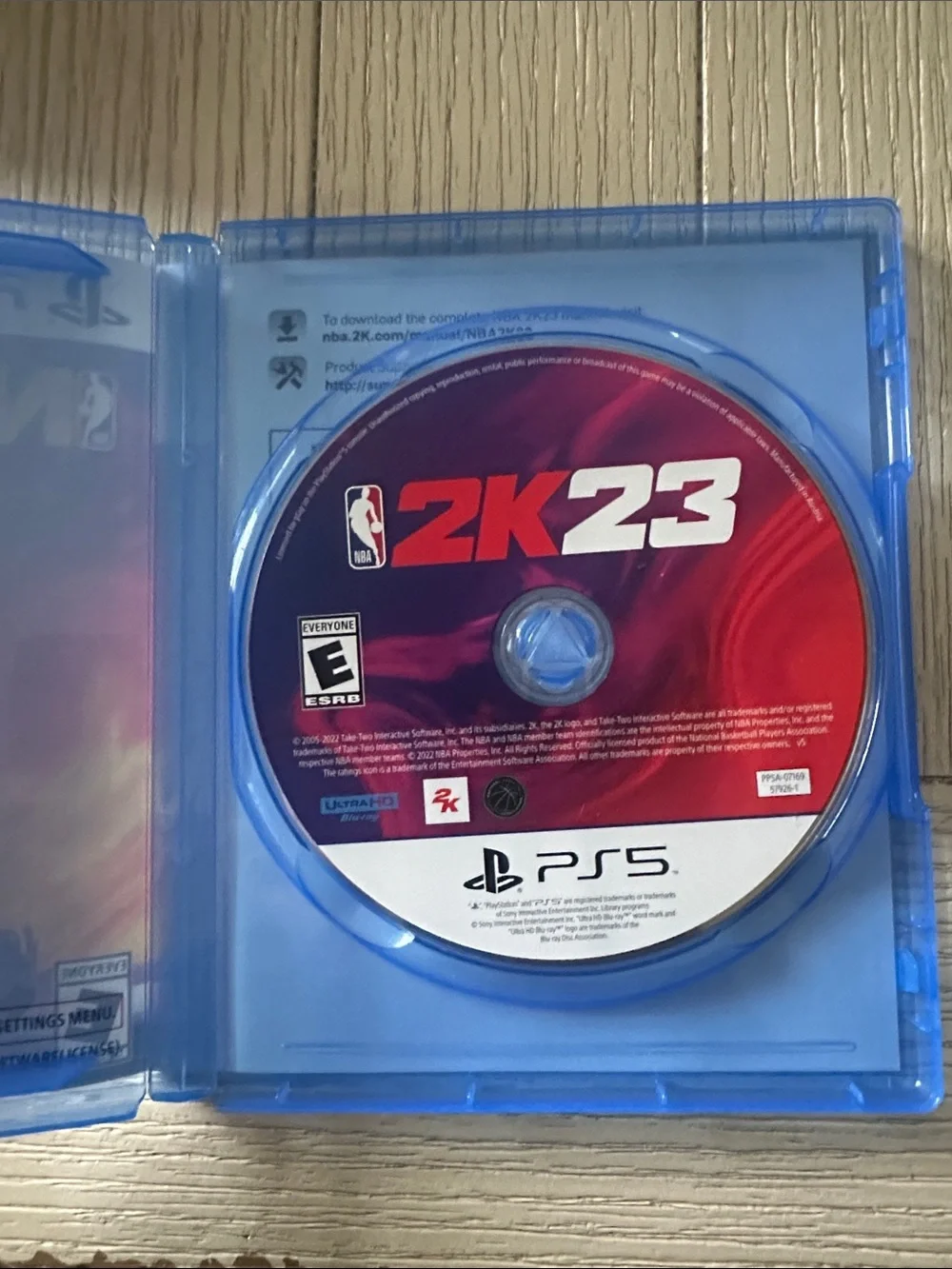 Sony PS5 NBA 2K23 Game Case - Blue and Red Cover Art